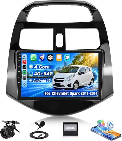 Android 15 4G+64G for Chevrolet Spark 2011 2012 2013 2014 Car Radio Stereo in Saudi Arabia