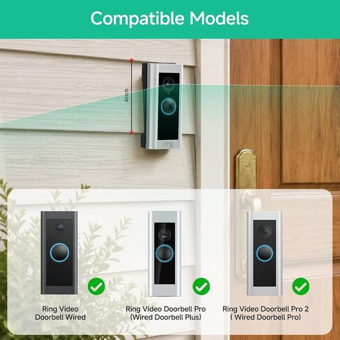 OLAIEK Vinyl Siding Mount for Ring Video Doorbell Pro/Pro 2/Wired in Saudi Arabia