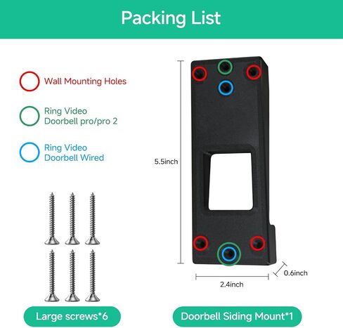 OLAIEK Vinyl Siding Mount for Ring Video Doorbell Pro/Pro 2/Wired in Saudi Arabia
