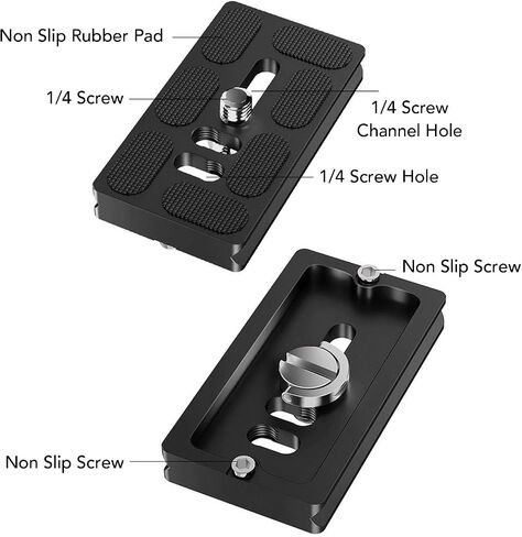 Storage Case Plate Aluminum Durable Camera Tripod Storage Case Plate for Professional Photography 1/4 Inch Wire in Kuwait