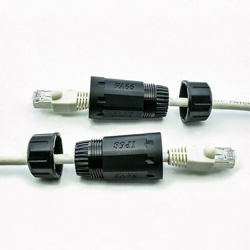 2 Pack Сat6 Сat5e rj45 Inline Outdoor Waterproof Shielded Cable Extender Coupler in Kuwait