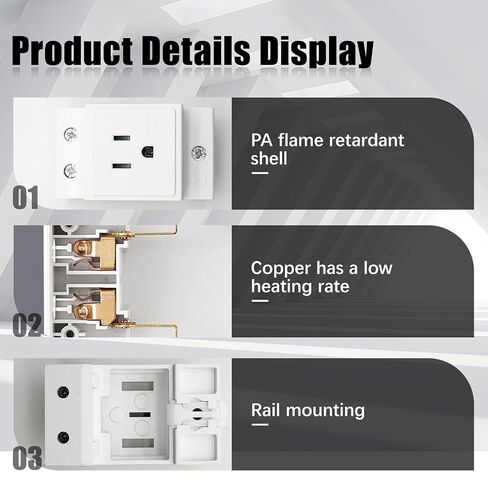 AC30 DIN Rail Socket, Rail Mount AC110-250V 15A Plug in Saudi Arabia