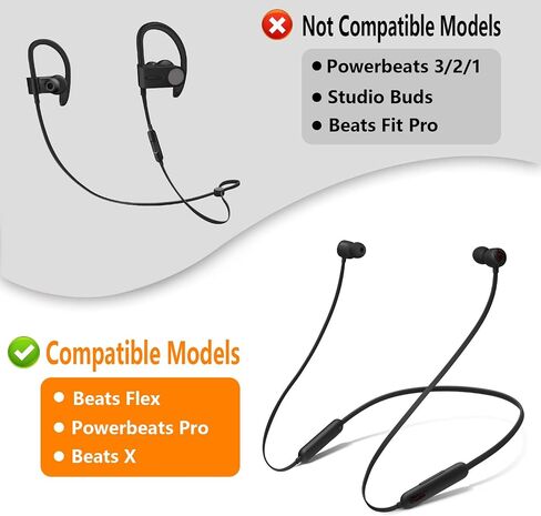 Replacement Eartips Compatible with Beats Flex, 4 Pairs Replacement Earbuds Silicone Ear Tips for Beats Flex Wireless Earbuds Eargels Set - Small, Medium, Large and Double Flange (Gray) in Saudi Arabia
