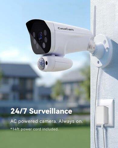 CasaCam 2K Floodlight Security Camera Pro, AC Powered Add-on Camera VC6000 in Kuwait