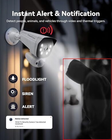 CasaCam 2K Floodlight Security Camera Pro, AC Powered Add-on Camera VC6000 in Kuwait