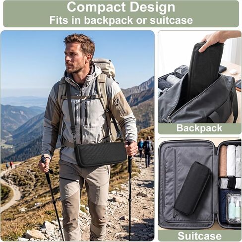 Portable Folding Camp Stool with Side Pocket, Lightweight Foldable Camping Stool for Adults, Backpacking Travel Fishing Stool Chair, Compact Folding Seat with Storage Bag in Saudi Arabia
