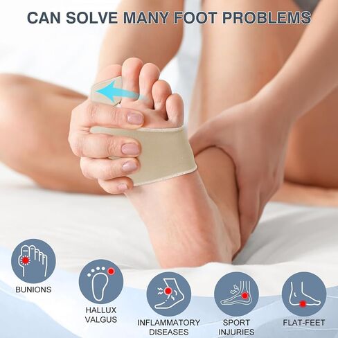 KTSAY 2PCS Bunion Corrector for Women & Men, Big Toe Straightener with Splint & Pads, Comfortable & Breathable for Day/Night Support, Hallux Valgus Pain Relief Non-Slip Socks (1, Black) in Saudi Arabia