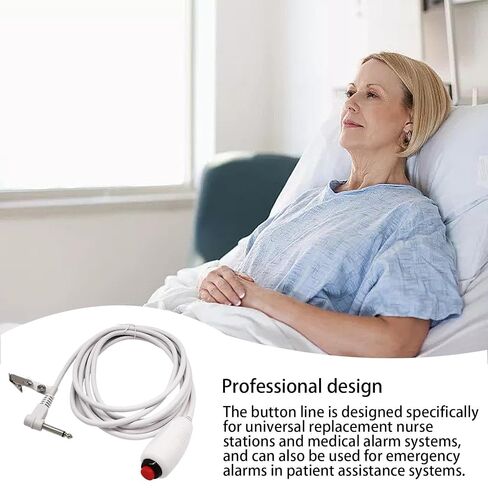 Nurse Call Pull Cord, Nurse Call System, 6.35mm Phone Plug Cable with Bed Sheet Clip for Station Universal Replacement Cord in Saudi Arabia