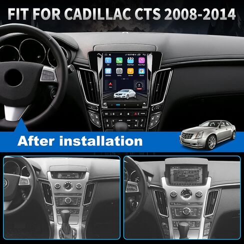 4G Network Radio for Cadillac CTS 2008-2014 Upgrade,QLED Touch Screen Replacement,CarPlay and Android Auto Ready,Keep OEM Camera and SWC in Kuwait