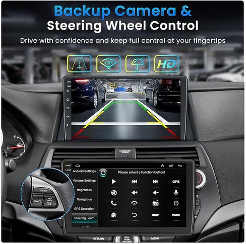 [8-core+128G] Car Radio for Honda Accord 2008 2009 2010 2011 2012, 10.1' QLED Touch Screen Support Wireless CarPlay & Android Auto, Bluetooth 5.2, GPS & WiFi, Backup Camera Car Stereo, Android 15 in Kuwait
