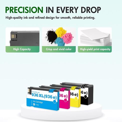 936 936XL 9125e Ink Cartridges Combo Pack for HP Printers 9120e 9730e 936e in Kuwait