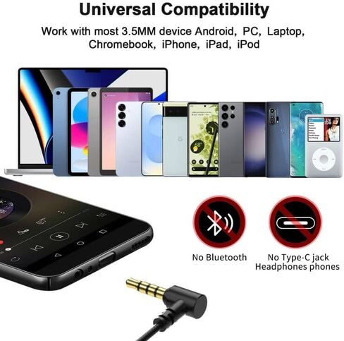 Jelanry Wired Earbuds 3.5mm Headphones with Mic Elbow Magnetic in-Ear Audio in Kuwait