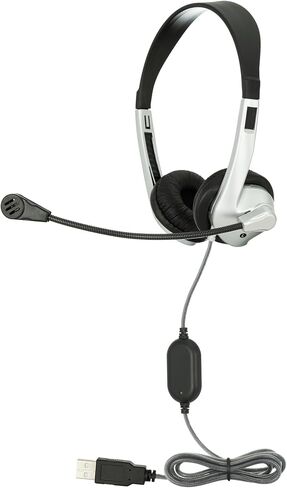 Egghead EGG-IAG-1007-SO-10 Stereo School Headphones W/Boom Microphone, Black (Pack of 10) in Kuwait