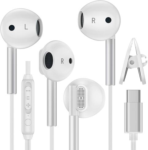 USB Type C Wired Earbuds Ear Buds for iPhone 17 Pro Max/17 Pro/17/16/15 in Kuwait