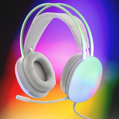 XTREME Wired Rainbow Multicolor Gaming Headset w/Microphone: Stereo Surround, Bluetooth, 50mm headsets Compatible with PS5 Mac Xbox One PC PlayStation 5 Head Set in Kuwait