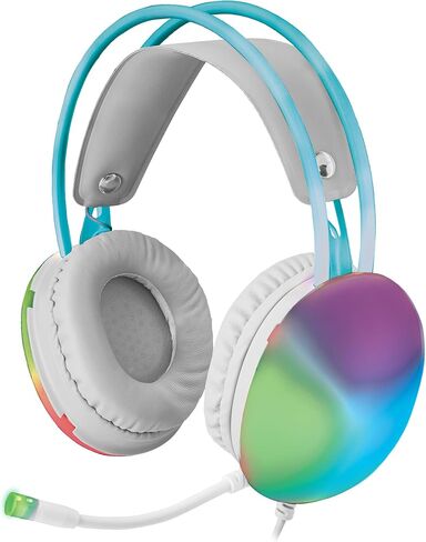 XTREME Wired Rainbow Multicolor Gaming Headset w/Microphone: Stereo Surround, Bluetooth, 50mm headsets Compatible with PS5 Mac Xbox One PC PlayStation 5 Head Set in Kuwait