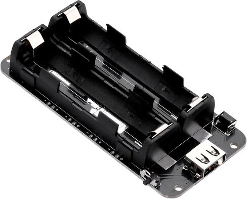 2Pcs 18650 Battery Holder Li-ion Battery with Single Compartment, 18650 Battery Bank & Battery Backup, Support USB 5V/2A 3V/1A Battery Shield Charging Module with USB to MicroUSB Charging Cable in Kuwait