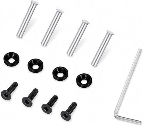 Metal Computer Fan Screws and Nuts Set with Washers and Hex Wrench for 25-30mm Computer Mount, Color to 3 in Kuwait