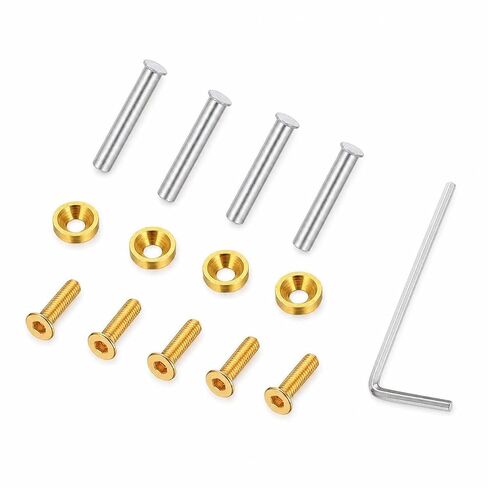 Computer Fan Screws, Metal Mounting Screws for 25-30mm Computer s, Long Screws with Hex Wrench, Gold in Saudi Arabia