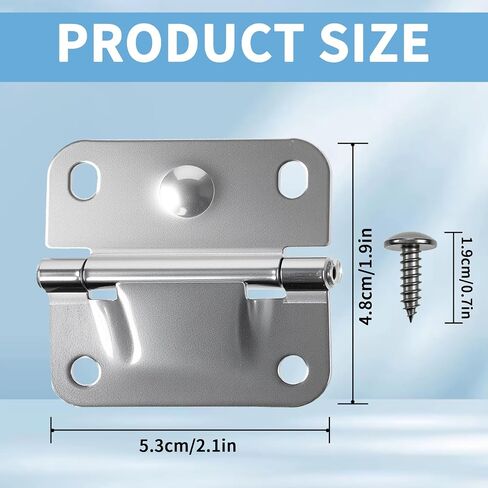 2 Pack Cooler Stainless Steel Hinge Replacement, Cooler Hinges with Screws, Camping Coolers Accessories, Compatible with Coleman Ice Chest Coolers Replacement 5235 5250 5286b 6262 6270 in Saudi Arabia