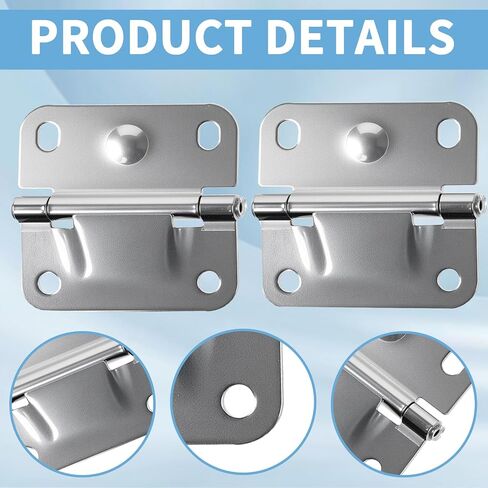 2 Pack Cooler Stainless Steel Hinge Replacement, Cooler Hinges with Screws, Camping Coolers Accessories, Compatible with Coleman Ice Chest Coolers Replacement 5235 5250 5286b 6262 6270 in Saudi Arabia