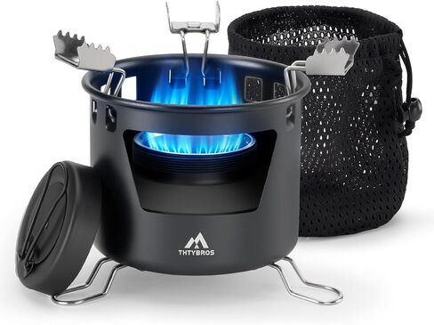 THTYBROS Alcohol Stove Set with Foldable Stand Camping Stove in Kuwait