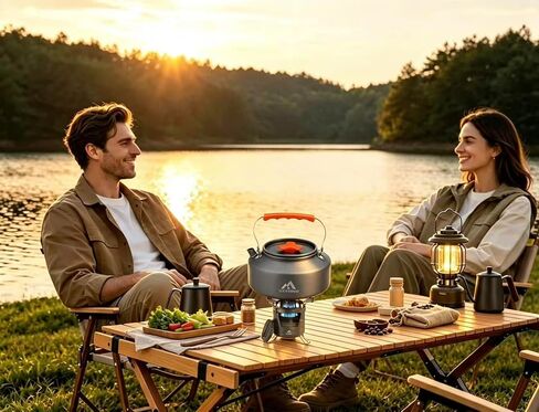 THTYBROS Alcohol Stove Set with Foldable Stand Camping Stove in Kuwait
