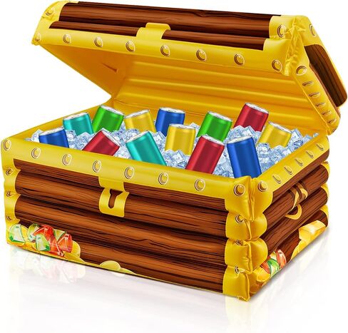 Cunhill 1 Piece Inflatable Treasure Chest Cooler Blow up Drink Cooler in Kuwait