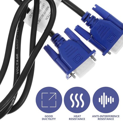 VANZACK 2Pcs Vga Data Cable Copper for Computer Monitor and Projector in Kuwait