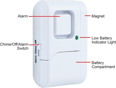 UltraPro Personal Security Window and Door Alarm, 5 Pack, Wireless Chime in Kuwait