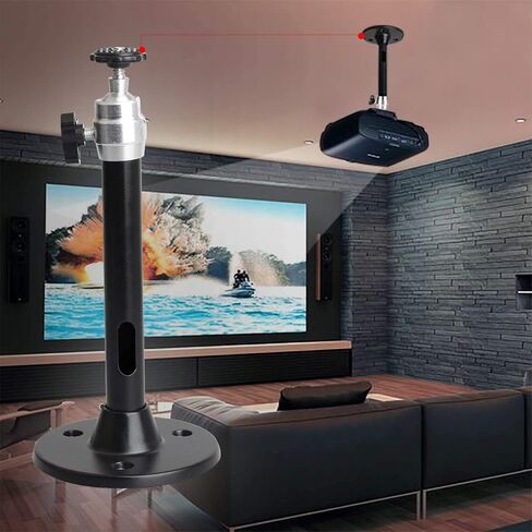 Mini Ceiling Wall Projector Mount Stand 175mm, Black in Kuwait