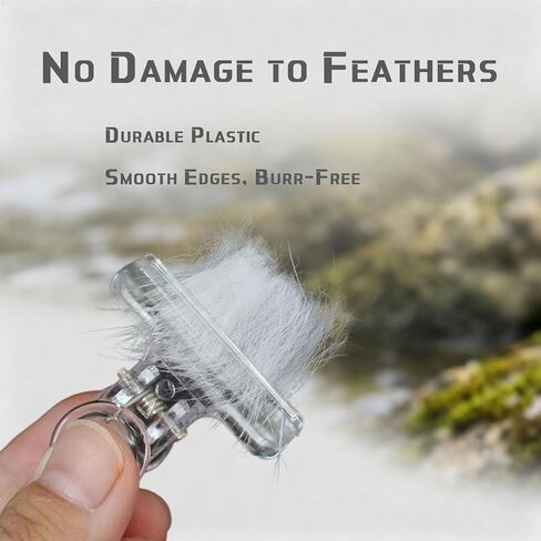 6 Pcs Fly Tying Hackle Clamp Feather Pliers Kit, Portable Fly Tying Tools Feather Fixing Clips for Fishing Lure Making Accessories in Kuwait