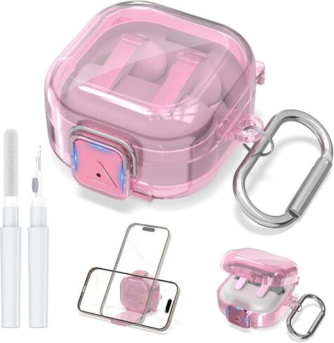 Safety Lock Case for Samsung Galaxy Buds 4 Pro/Galaxy Buds 4 2026, Clear in Saudi Arabia