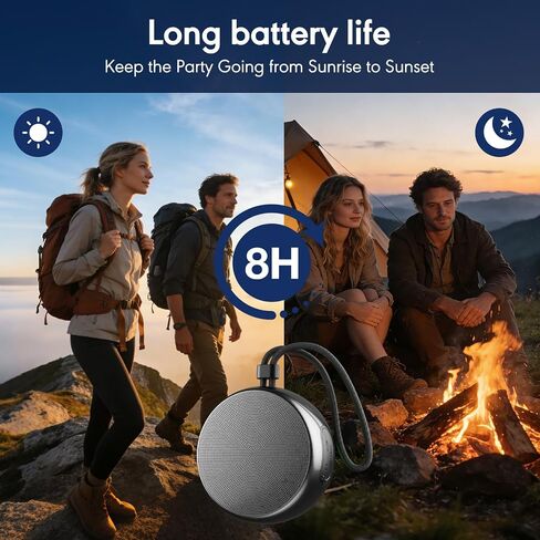 Shower Speaker Bluetooth Waterproof, IP67 Waterproof Portable Wireless Speaker with Metal Body, Bluetooth 5.4, Rich Bass, RGB Lights, Support TF Card/AUX for Bathroom, Travel, Outdoor Gift in Saudi Arabia