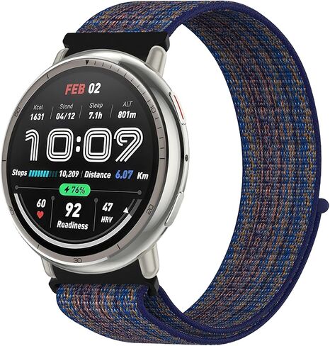 Nylon Watch Strap 20mm for Amazfit Active 3 2/Active/GTS/GTS 2/2e/GTS 3/GTS 4/GTS4 Mini/GTR Mini/Amazfit Bip/Bip U/BipU Pro/Bip 3/Bip3 Pro/Pop/Pop Pro Sport Replacement for Man Woman in Saudi Arabia