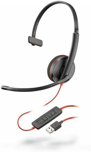 Plantronics 8M3X3AAABA Poly Blackwire 3210 Monaural Accs Usb-a Headset Taa-us in Kuwait
