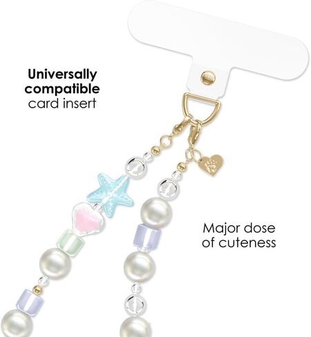 VELVET CAVIAR Phone Charm Wrist Strap - Cute Lanyard Accessory for Women - Compatible with all Phone Cases (Seashells) in Saudi Arabia