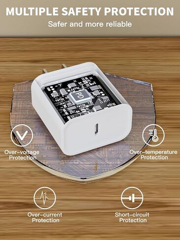 Apple Watch Charger,[MFi Certified] 2 in 1 20W iPhone Watch Charger USB C Block Cube Fast Charging 6.6FT Wireless Charger Cable Cord for iWatch 11/10/9/8/7/6/5/4/3/2/1/SE/Ultra,iPhone 17/16/15 Pro Max in Kuwait