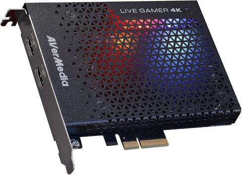 AVerMedia GC573 Live Gamer 4K، بطاقة التقاط داخلية، بث وتسجيل 4K60 HDR10 مع زمن وصول منخفض للغاية على PS5، PS4 Pro، Xbox Series X/S، Xbox One X، في OBS، Twitch، YouTube in Kuwait