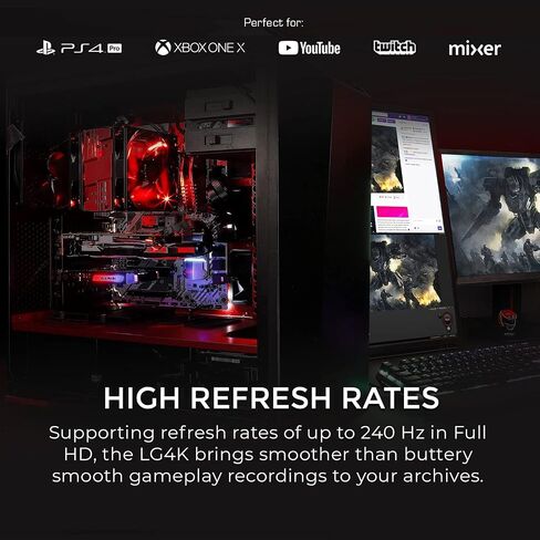 AVerMedia GC573 Live Gamer 4K، بطاقة التقاط داخلية، بث وتسجيل 4K60 HDR10 مع زمن وصول منخفض للغاية على PS5، PS4 Pro، Xbox Series X/S، Xbox One X، في OBS، Twitch، YouTube in Kuwait
