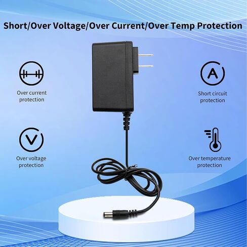Real 12V 2A+ AC Adapter, 120V to 12V, 5.5x2.1mm Barrel in Kuwait