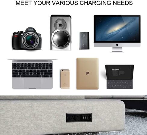 Conference Recessed Power Strip Socket with USB Ports,Table Power Strip,Desktop Charging Station with 2-Outlets and 3 USB Ports(Max 3.5A) in Kuwait