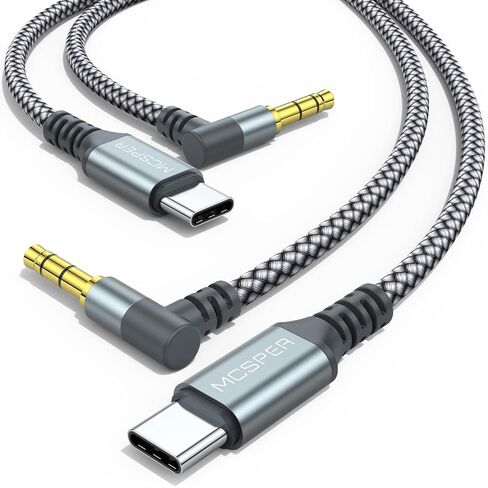 USB C to 3.5mm Audio Aux Jack Cable 2-Pack,3.3FT 90 Degree Right USB Type C to Male Adapter Dongle Cable Cord Car Headphone Compatible with iPhone 16/15 Pro Max Samsung Galaxy S24 S23 S22,iPad Pro in Kuwait