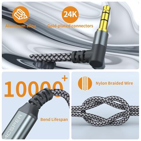 USB C to 3.5mm Audio Aux Jack Cable 2-Pack,3.3FT 90 Degree Right USB Type C to Male Adapter Dongle Cable Cord Car Headphone Compatible with iPhone 16/15 Pro Max Samsung Galaxy S24 S23 S22,iPad Pro in Kuwait