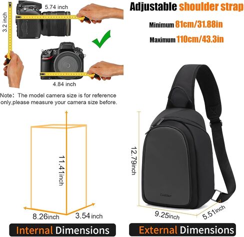 حقيبة كاميرا صغيرة من Cwatcun، حقيبة كاميرا صغيرة الحجم DSLR/SLR/بدون مرآة in Saudi Arabia