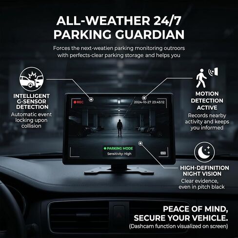 1080P 5CH Backup Camera, 10.1" HD Monitor Rear View Camera, Dashcam System with 5Pcs AHD Night Vision Wide Angle Waterproof Camera, 5 Split Clear Parking Assist System Avoid Blind for RV Trailer in Kuwait