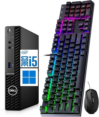 Dell OptiPlex 3090 Mini Desktop PC, Windows 11 Pro Micro Computer, Intel Core i5-10500T, 16GB RAM, 256GB SSD, USB 3.0, WiFi, Bluetooth (Renewed) i5 Mini PC in Kuwait