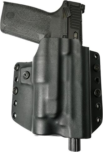 OWB Kydex Holster for Smith & Wesson M&P 5.7 with Streamlight TLR-1 | Right Hand | Light Bearing | Optic Ready RMR Cut | Adjustable Retention | Sweat Guard | Made in USA in Kuwait