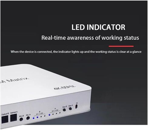 4x2 HDMI KVM Switch Matrix 4K@60Hz, 4 in 2 Out Dual Monitor Extended Display, USB 2.0, Optical + 3.5mm Audio, LPCM Dolby DTS, IR Remote + Hotkey, for 4 PC 2 Monitor in Kuwait