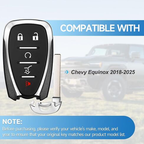 2 Pcs Key Fob Replacement Remote fits for Chevy Equinox 2018 2019 2020 2021 2022 2023 2024 2025 Smart Car Keyless Entry Remote HYQ4AA HYQ4AS 315 MHZ ID46 in Kuwait